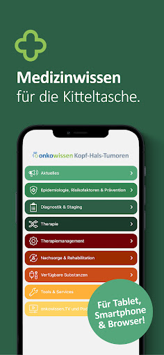 Android application Kopf-Hals-Tumoren onkowissen screenshort