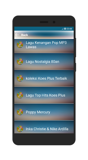 Android application Pop MP3 Lawas Lengkap screenshort