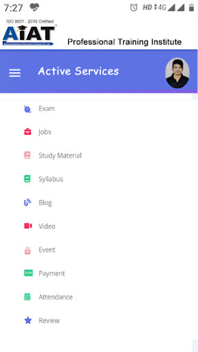 Android application AIAT Student screenshort