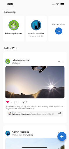 Hobbies - Demo Social App Screen 3