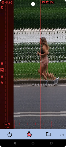 Android application Photo finish stopwatch screenshort