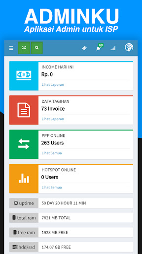 Android application AdminKU screenshort