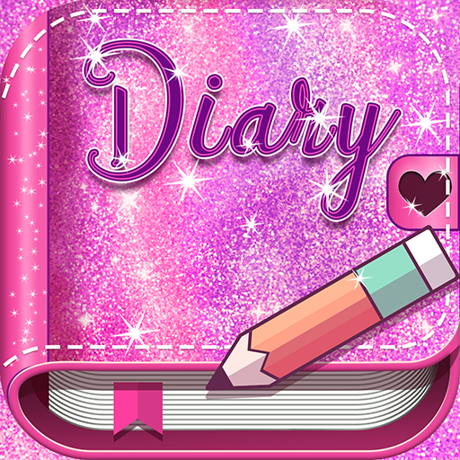 Pink Glitter Secret Diary  Icon