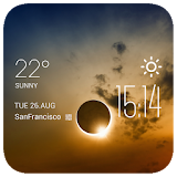 Solar Eclipse weather widget icon