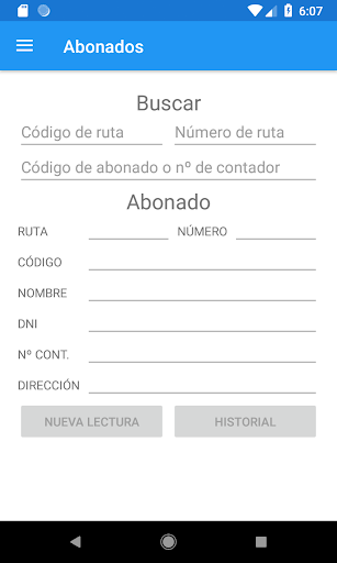 Android application GesAguas Ferrerias screenshort