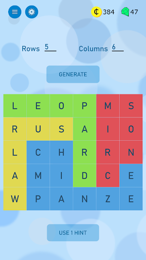 Word search game in English Screen 3