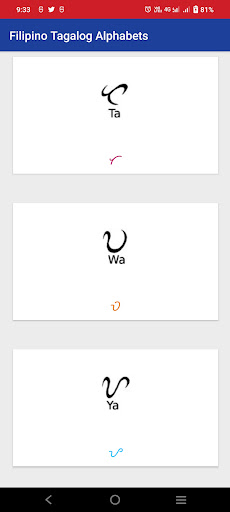 Filipino Tagalog Alphabets Screen 2