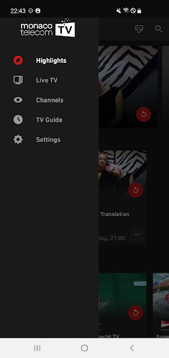 Android application Monaco Telecom TV screenshort