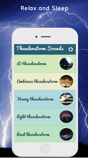 Android application Thunderstorm Sound - Relaxing screenshort