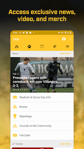 Android application Pittsburgh Riverhounds SC screenshort
