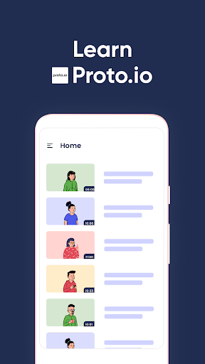 Android application Learn Proto.io screenshort