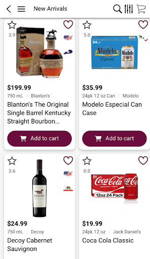 Android application Coronet Liquors screenshort