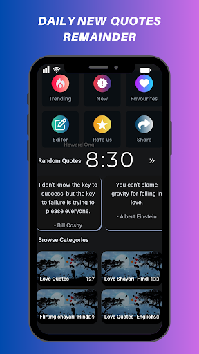 Android application Quotes Bus- Caption & status screenshort