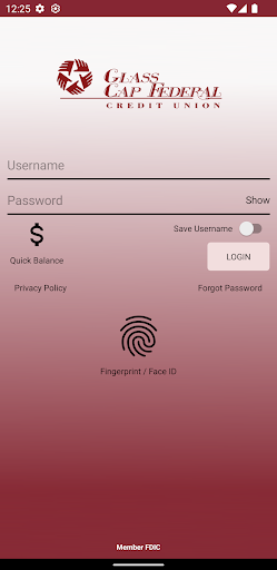 Android application Glass Cap FCU Mobile screenshort