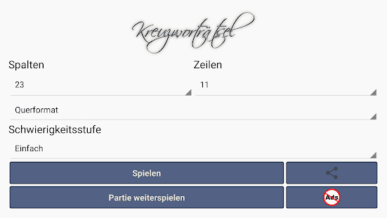 Kreuzworträtsel Deutsch Screenshot