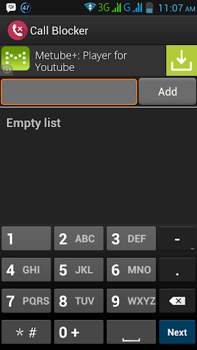 CallBlocker Screen 2