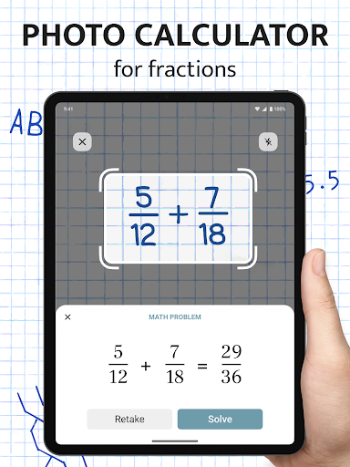 Screenshot of Fraction Calculator Plus