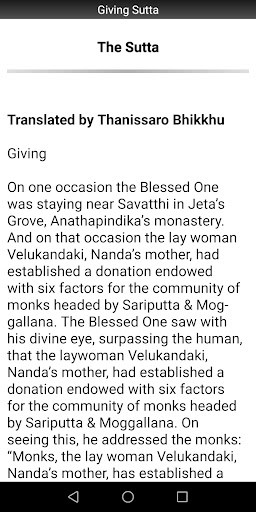 Giving Sutta - Buddhism Screen 2