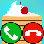 Cover Image of Download fake call and sms cake game  APK