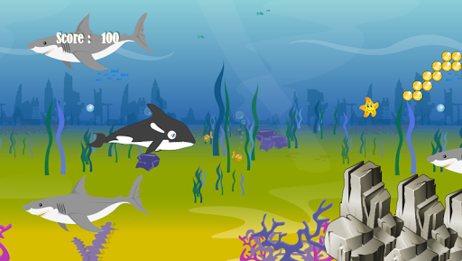 Android application Killer Whale Shark Attack screenshort