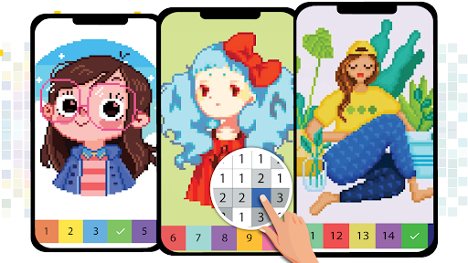 Pixel Art Color by number Game screenshot 7