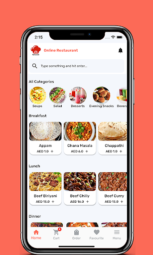Android application Alwafaa Restaurant screenshort
