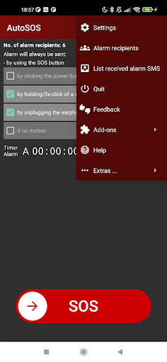 AutoSOS: Automatic SOS Alarms Screen 3