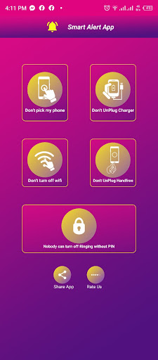 Anti theft App - Smart Alerts Screen 2