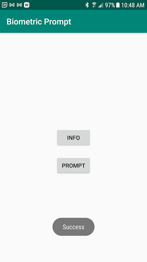 Android application Nok Nok™ Biometric Test screenshort