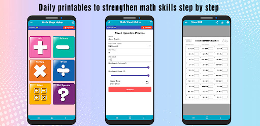 Kid Math: PDF Worksheet Maker