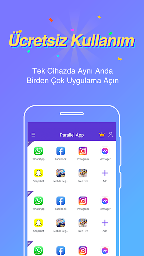 Paralel Uygulama - Çift Hesap Android Uygulaması Ekran Görüntüsü 1