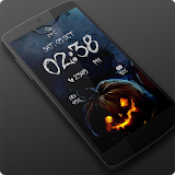 Halloween Spooky Digital Clock Live Wallpaper icon