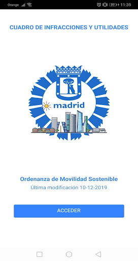 Android application Ordenanza Movilidad Sostenible screenshort