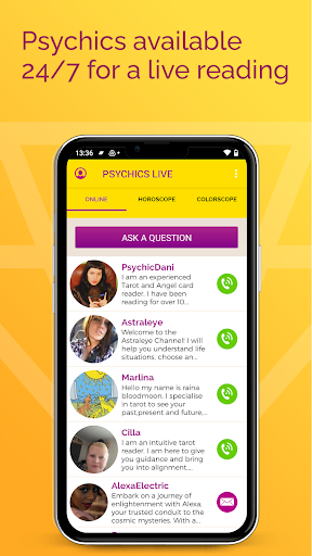 Android application Psychics Live: Tarot Horoscope screenshort