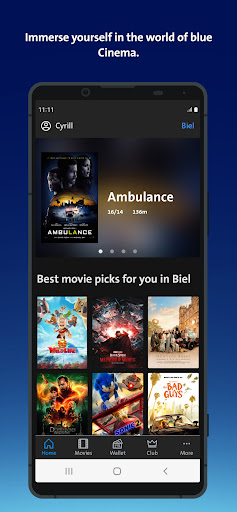 Android application Swisscom blue Cinema screenshort