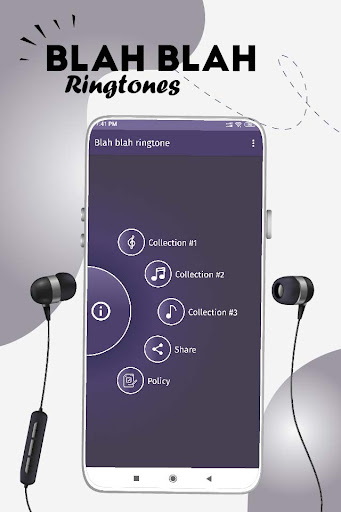 Android application blah blah ringtones screenshort