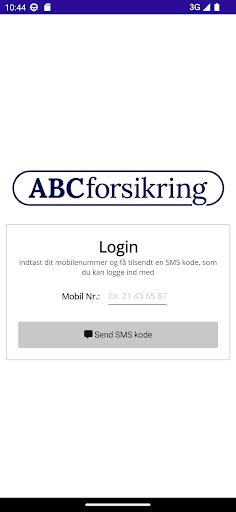 Android application ABCforsikring screenshort