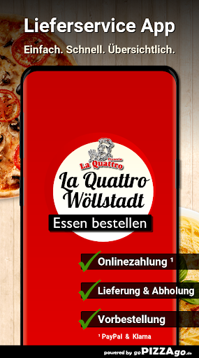 Android application Pizzeria La Quattro Wöllstadt screenshort