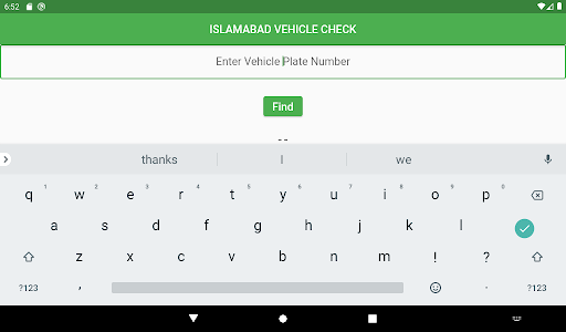 Islamabad Vehicle Check Screen 3