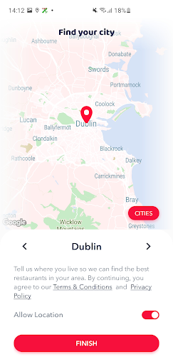 Android application FeedMe Ireland screenshort