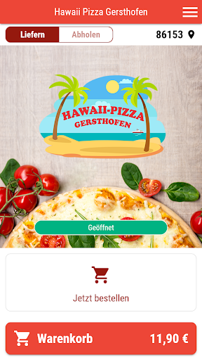 Android application Hawaii Pizza Gersthofen screenshort