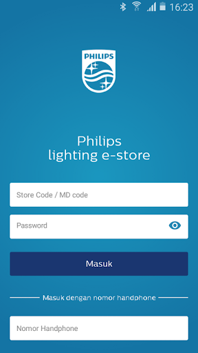 Android application Philips lighting e-store ID screenshort