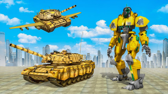 Flying Air Robot Transform Tank Robot Battle War screenshots 4