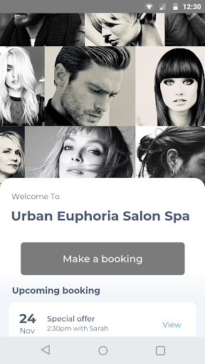 Android application Urban Euphoria Salon Spa screenshort