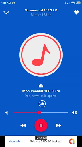 Android application Monumental 100.3 FM App RD screenshort