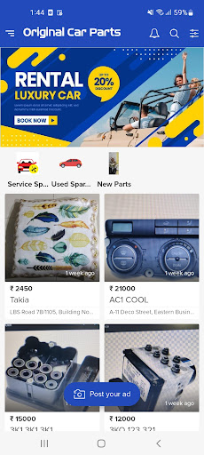 Android application Original Car Parts screenshort