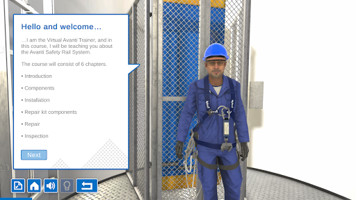 Android application Avanti Safety Rail System screenshort