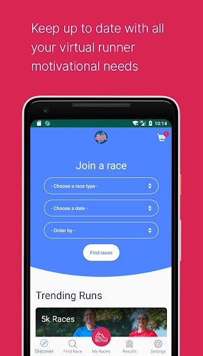 Android application Virtual Runner UK screenshort