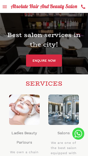 Android application Absolute Hair And Beauty Salon screenshort