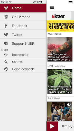 KUER Public Radio App Screen 3